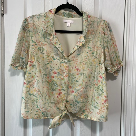 LC Lauren Conrad Tops - NWOT Lauren Conrad floral blouse